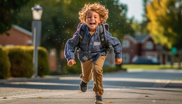 Concepto educativo alegre y feliz de regreso a la escuela