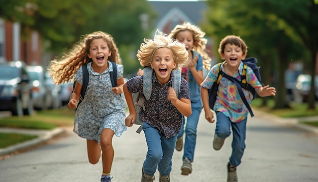 Concepto educativo alegre y feliz de regreso a la escuela