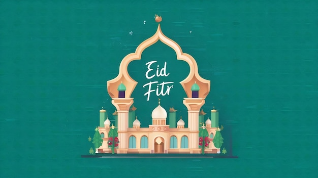 Concepto de Eid al fitr con un hombre musulmán