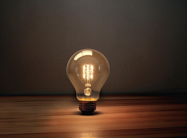 Foto concepto de electricidad aislado de bombilla de luz vintage brillante