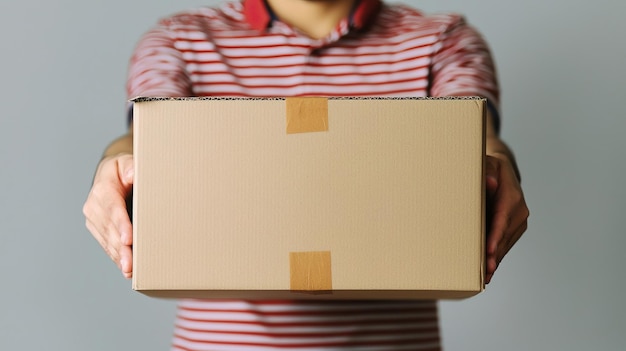 Concepto de entrega de compras en línea Joven empresario que comienza una pequeña empresa en California