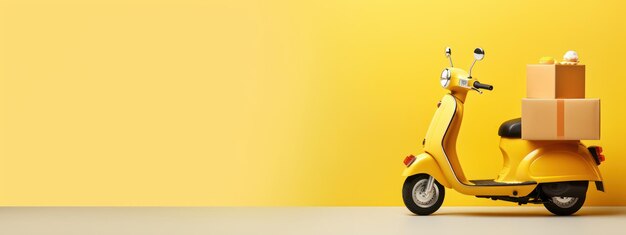 Concepto de entrega en línea Entrega de respuesta rápida por scooter motocicleta Ai generativo