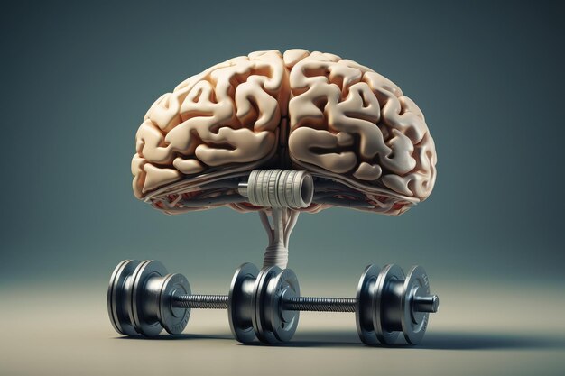 Concepto de entrenamiento mental para el cerebro humano