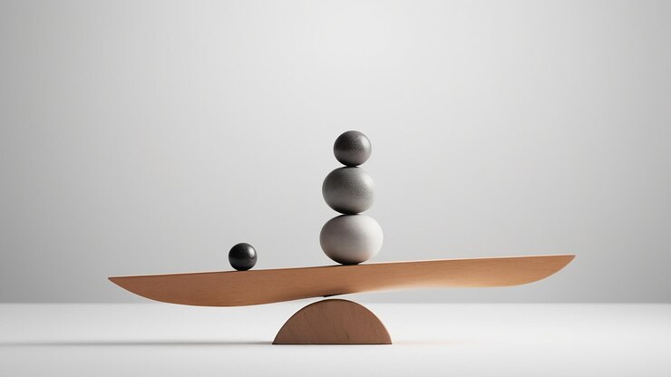 Foto el concepto de equilibrio foto de fondo