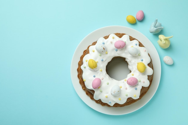 Concepto de espacio de comida de Pascua para texto