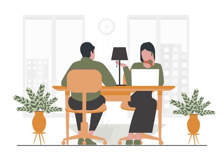 concepto de espacio de coworking en equipo
