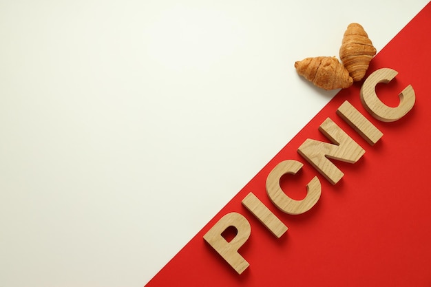 Concepto de espacio de picnic de fin de semana relajante para texto