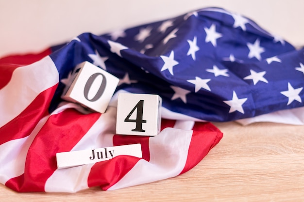 Concepto de Estados Unidos del Día de la Independencia el 4 de julio con la bandera de Estados Unidos Memorial Day
