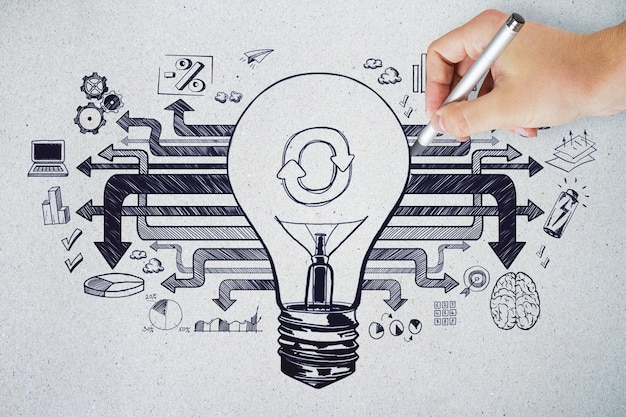 Concepto de éxito e idea