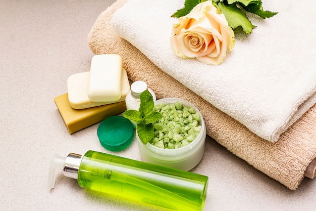 Concepto de flor de spa saludable y belleza