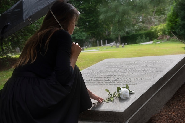 Foto concepto de fondo de cementerio