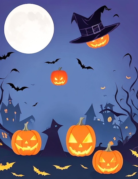 Concepto de fondo de pantalla realista de Halloween generado por AI