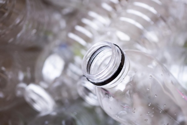 Concepto de fondo de reciclaje de botellas de plástico