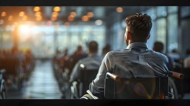 Foto concepto fotorrealista de gerentes que participan en la capacitación en accesibilidad para acomodar a los empleados