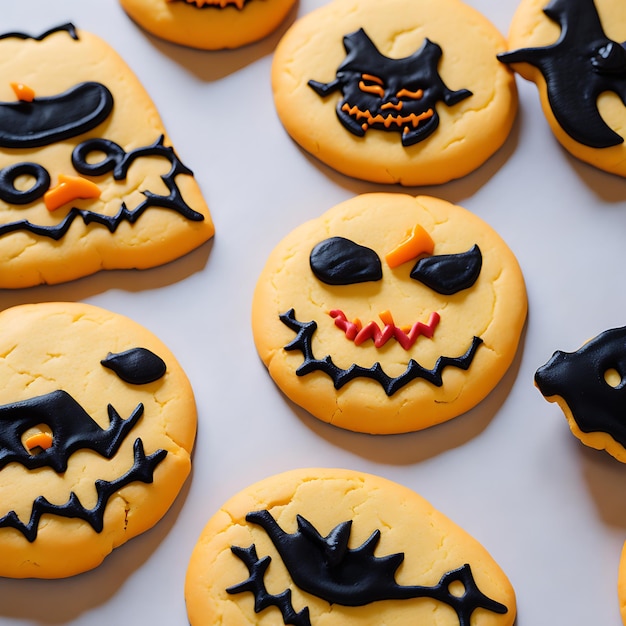 El concepto de galleta de Halloween en primer plano