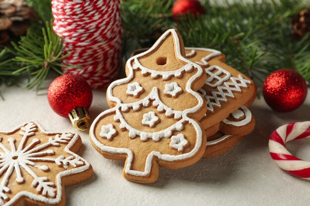 Concepto con galleta de Navidad