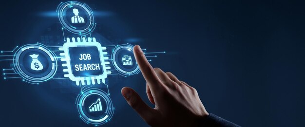 Concepto de gestión de recursos humanos, contratación y empleo CEO y equipo de empleados para el éxito