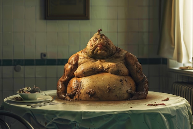 Foto el concepto de gluttonía