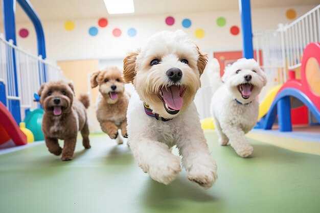 Foto concepto de guardería para perros ai generativo