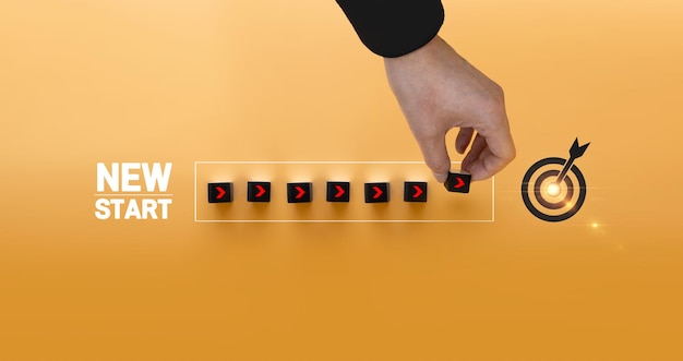 El concepto de hacer un nuevo comienzo hacia su meta