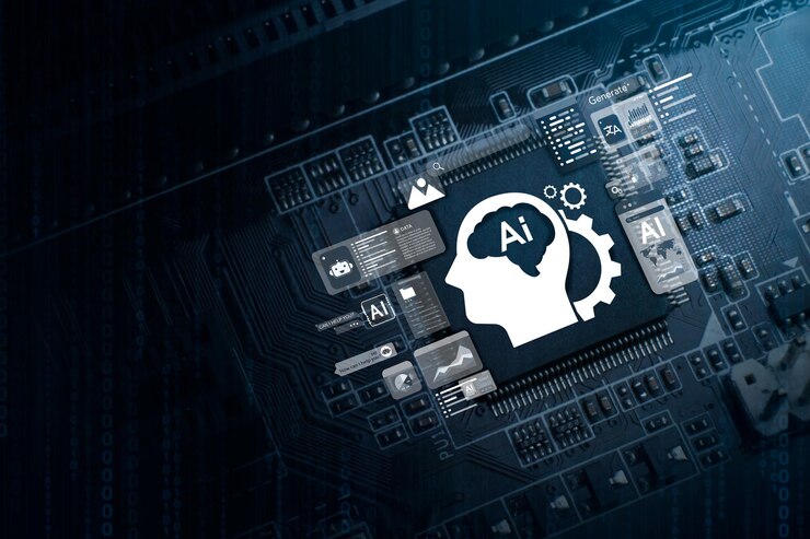 Foto el concepto de herramientas de tecnología de control de ia inteligencia artificial robot inteligente