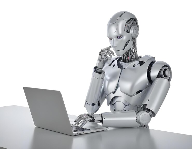 Foto concepto de ia tecnología futurista con inteligencia artificial robótica y aprendizaje automático