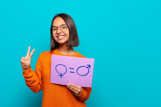 Concepto de igualdad joven mujer latina