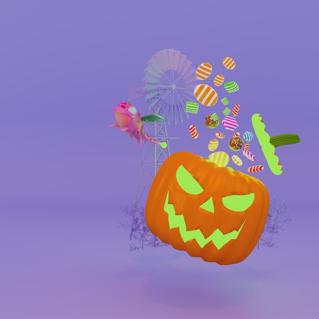 concepto de ilustración 3d de halloween