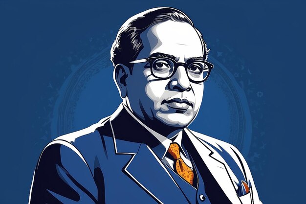 Foto el concepto de ilustración vectorial del dr. bhimrao ambedkar jayanti 14 de abril