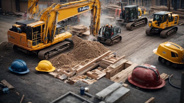 concepto de industria de la construcción y tecnología de Internet