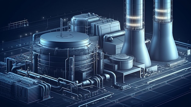 Concepto de industria de eliminación y utilización de fabricación de combustible de energía nuclear