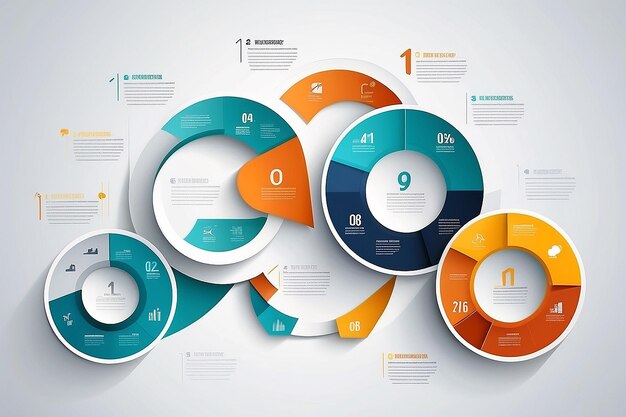 Concepto de infografía de gradiente