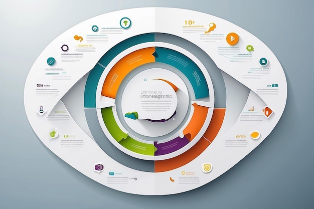 Concepto de infografía de gradiente