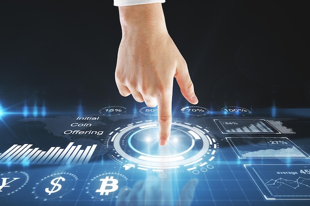 Concepto de innovación y criptomoneda