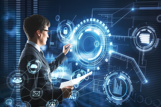 Concepto de innovación y tecnología.