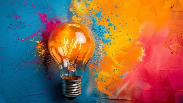Concepto innovador de emprendimiento en colores vibrantes