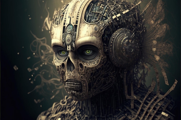 Concepto de inteligencia artificial humanoide AI