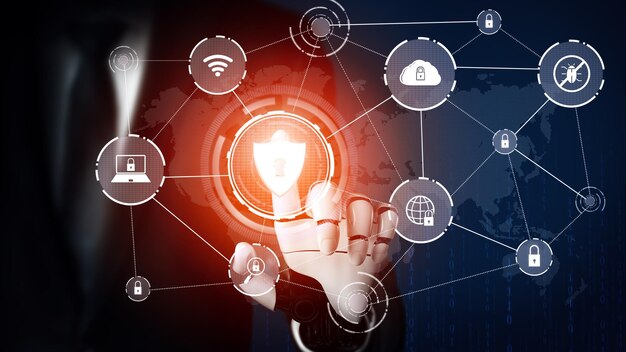 El concepto de inteligencia artificial del robot futurista Xai