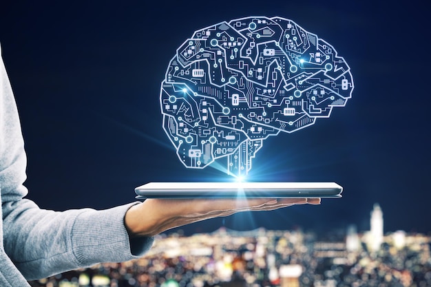Concepto de inteligencia artificial y robótica