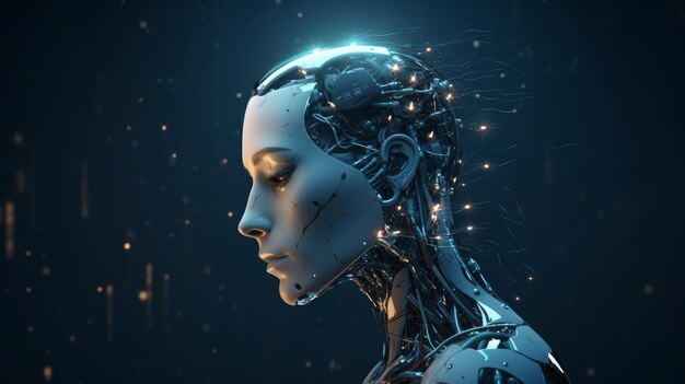 El concepto de inteligencia artificial de TI generado por la IA