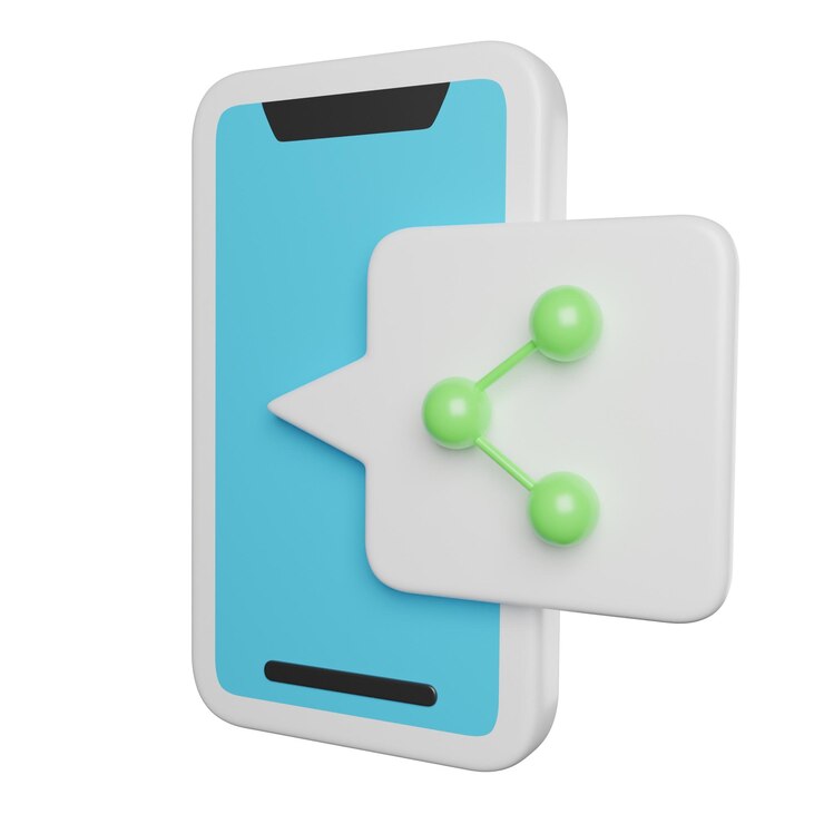 Foto concepto de intercambio de teléfonos inteligentes con icono de puntos conectados