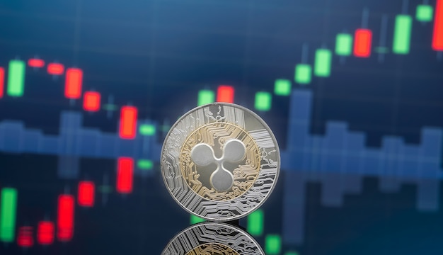 Concepto de inversión de ondulación y criptomoneda.