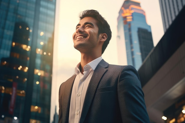 Foto concepto de jefe o empleado de una persona de negocios