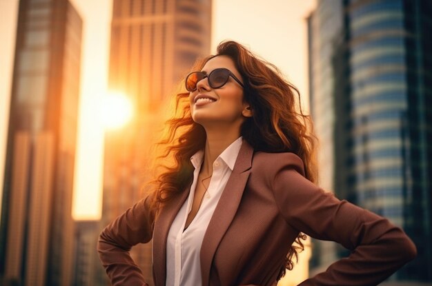 Foto concepto de jefe o empleado de una persona de negocios