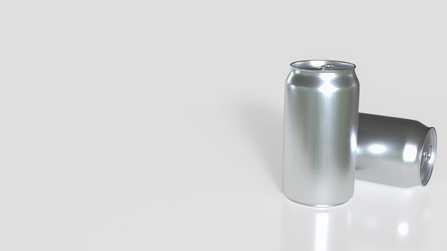 El concepto de la lata de aluminio para alimentos o bebidas 3d RenderingxA