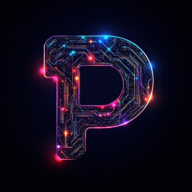 Concepto de logotipo futurista para soluciones de inteligencia artificial