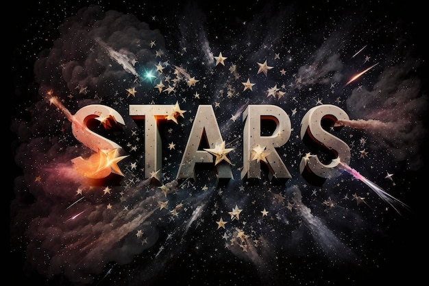 Concepto de logotipo Space Stars ai generativo