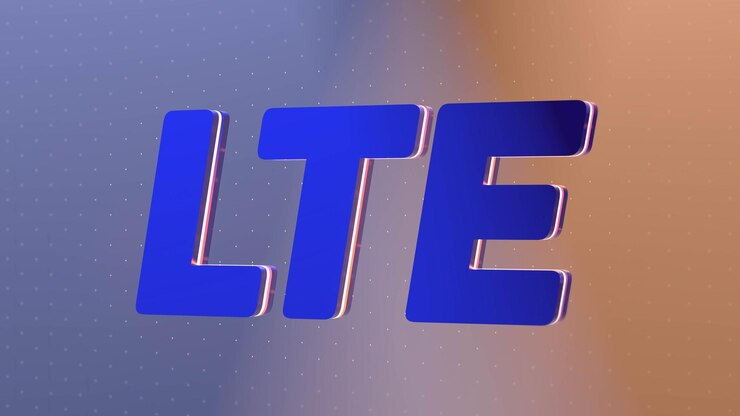 Foto concepto lte conexión de tecnología inalámbrica lte con diseño de fondo borroso ilustración de renderizado 3d