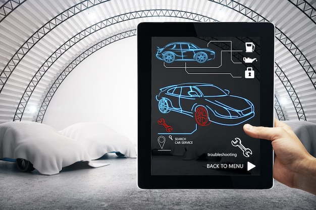 Concepto de mantenimiento y mecánica automotriz