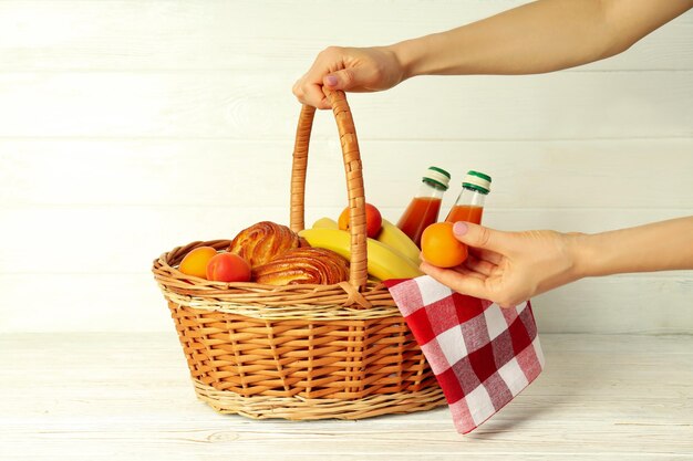 Concepto de maravilloso día de picnic